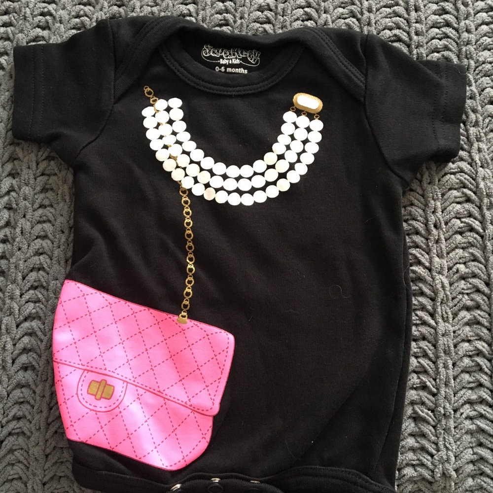 Jewelry onesies. Baby girl.